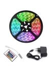 Rgb Şerit 5 Metre 16 Renkli Kumandalı Adaptörlü Çift Taraflı Bant