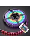 Rgb Şerit 5 Metre 16 Renkli Kumandalı Adaptörlü Çift Taraflı Bant