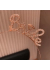 Rose Gold Renkli Taşlı “bride” Gelin Tacı – El Yazısı Yazı Tipiyle