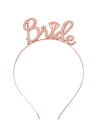 Rose Gold Renkli Taşlı “bride” Gelin Tacı – El Yazısı Yazı Tipiyle