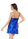 Saks Mavi Saten Gecelik - M-264