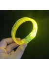 Sarı Led Işıklı Baskı Yapılabilen Pilli Bileklik Bilezik 1,5 Cm Genişlik