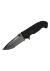 Schrade 5-1 Siyah Kamp Çakı 20cm- Yarı Otomatik, Testere Detaylı, Kemerlikli
