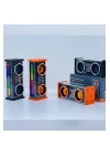 Şeffaf Mecha Müzik Tws Stereo Rgb İşıklı Hoparlör Kablosuz Bluetooth 5.0 Taşınabilir Hoparlör V9