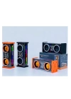Şeffaf Mecha Müzik Tws Stereo Rgb İşıklı Hoparlör Kablosuz Bluetooth 5.0 Taşınabilir Hoparlör V9