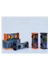 Şeffaf Mecha Müzik Tws Stereo Rgb İşıklı Hoparlör Kablosuz Bluetooth 5.0 Taşınabilir Hoparlör V9