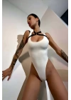 Seksi Boyundan Askılı Vücut Kemeri, Göğüs Harness - Brf1126