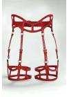 Seksi Deri Jartiyer Harness, Gotik Jartiyer Harness - Apft1158