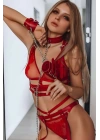 Seksi Tasmalı Kelepçeli Harness Takım - Brf509