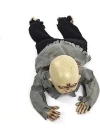 Sesli Işıklı Ve Sensörlü Yerde Emekleyen Hareketli Bebek Hayalet Zombi Dekor 30x85 Cm