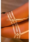 Şık Beyaz Lastik Harness Jartiyer Takım