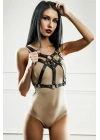 Şık Deri Fantazi Harness Büstiyer 1180