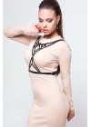 Şık Desenli Göğüs Üzeri Deri Harness - Brf193