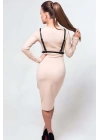 Şık Desenli Göğüs Üzeri Deri Harness - Brf193
