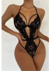 Şık Siyah Dantelli Babydoll Gecelik Tm1297