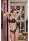 Simli Straplez Lotus Sütyen Ve Slip Külot Takım Siyah (brf31541)