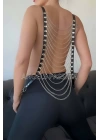 Sırt Zincir Detaylı Seksi Harness - Brf399