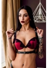 Sırtı Zincir Detaylı Şık Deri Harness - Brf215