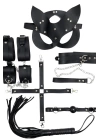 Siyah 7 Li Deri Harness Sexi Kadın Set 800220