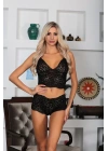 Siyah Bralet Dantelli Sütyen Takım 2 Li - 6510