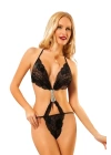 Siyah Dantelli Bodysuit - 921
