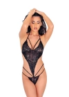 Siyah Dantelli Bodysuit - 929