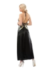 Siyah Dantelli Saten Gecelik - 086