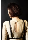 Siyah Deri Fantazi Harness 1072