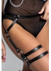 Siyah Deri Jartiyer Fantazi Harness 1009