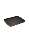 Siyah Midi Boy Plastik Servis Tepsisi  Kırılmaz Lokanta Büfe Fast Food Kullanım (44x32 Cm)