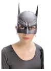 Siyah Renk Çocuk Boy Arkadan Lastikli Batman Maskesi A Kalite  20x14 Cm