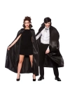 Siyah Renk Yakalı Halloween Pelerini 120 cm