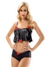 Siyah Saten Babydoll Takım - 333-s