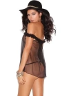 Siyah Transparan Fantazi Gecelik Tm1186