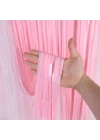 Soft Pembe Püsküllü Kapı Perdesi - Parti, Baby Shower, Cinsiyet Partisi 1x2 M