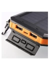 Solar Powerbank 1xusb 10.000mah Lcd Ekran Dahili Usb Mikro Type-c Powerbank