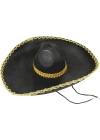 Sombrero Meksika Şapkası Mariachi Altın Şeritli Yetişkin Boy