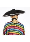 Sombrero Meksika Şapkası Mariachi Gümüş Şeritli Yetişkin Boy