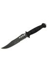 SR S008B Lejyoner Tırtıklı Outdoor Bıçağı 29 cm - Kauçuk Sap, Perçinli