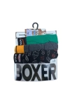 Star 105 Desenli Jakar Erkek  3lü Kemer Boxer