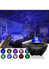 Starry Projektör Bluetooth Hoparlör+sese Duyarlı Disko Topu+ Usb Mp3 Çalar+parti, Gece Lambası