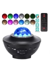 Starry Projektör Bluetooth Hoparlör+sese Duyarlı Disko Topu+ Usb Mp3 Çalar+parti, Gece Lambası