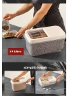 Sürgülü Kapaklı 10 Lt Erzak Bakliyat Un Şeker Saklama Kabı