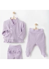 Sweet Penguin 2li Bebe Takım Lila
