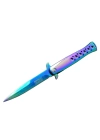 Tac-force Tac Force Ti-lite 1111 Gk Gökkuşağı Kamp / Av Çakısı 23cm- Yarı Otomatik, Kemerlikli, Metal Desenli Sap