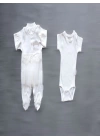 Taçlı Prensesim Nakışlı %100 Cotton Antibakteriyel 10lu Zıbın Takımı Hastane Çıkışı