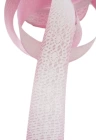 Tafta Dantel Görünümlü Kurdele Pembe 25 mm 10 Metre