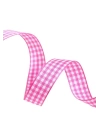 Tafta Ekoseli Kurdele 25 mm Pembe 10 Metre