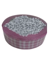 Tafta Ekoseli Kurdele 25 mm Pembe 5 Metre