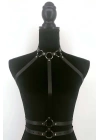 Tasma Ve Bel Detaylı Şık Deri Harness - Brf545